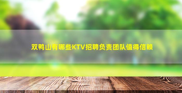 双鸭山有哪些KTV招聘负责团队值得信赖